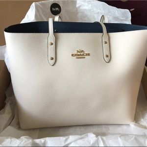 NWT Coach White & blue tote